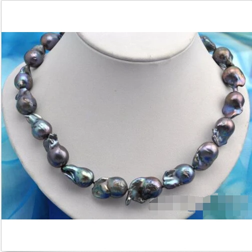 18" 23mm baroque black keshi reborn pearl necklace^^^@^Noble style Natural Fine jewe SHIPPING (C0309)
18" 23mm baroque black keshi reborn pearl necklace^^^@^Noble style Natural Fine jewe SHIPPING (C0309)