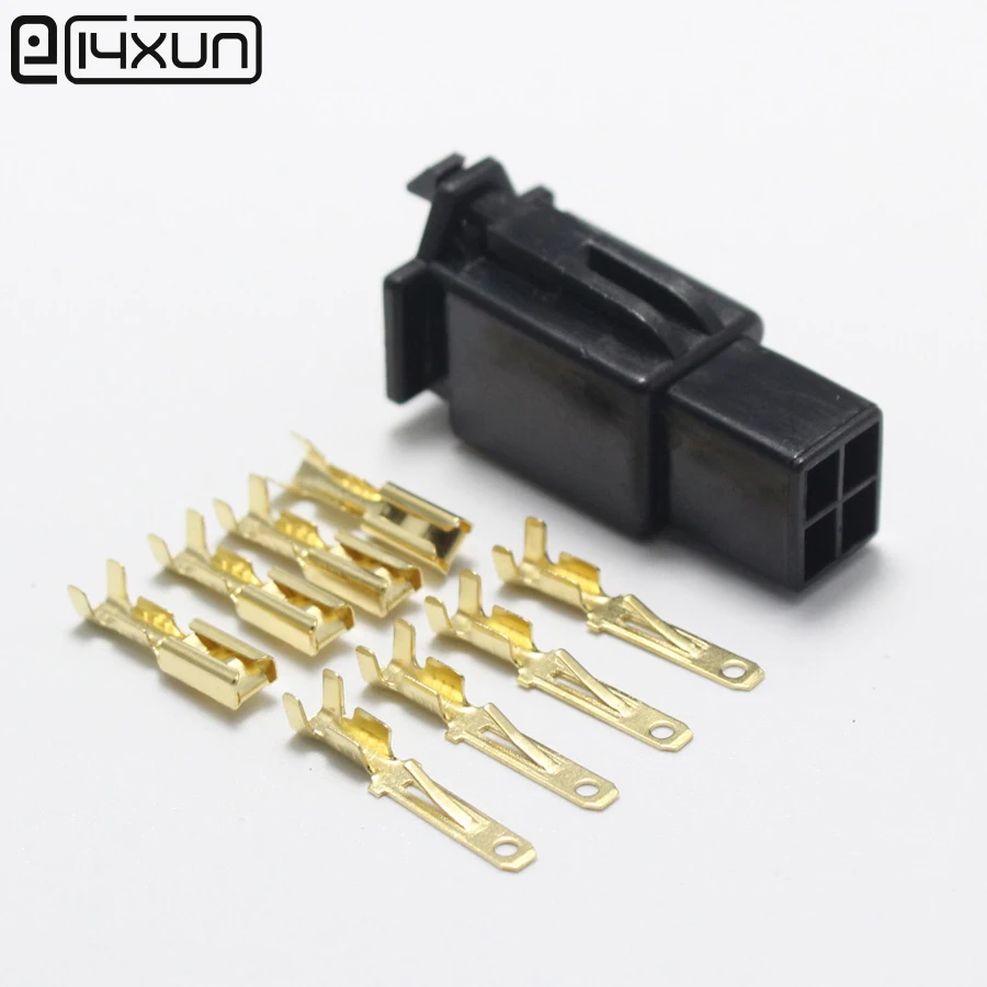 10 set 2.8mm 4Pin Auto Electrical Wire Connector 2.8 4P Black Car Plug with Terminals for E-Bike Automobile Motorcycle etc
10 set 2.8mm 4Pin Auto Electrical Wire Connector 2.8 4P Black Car Plug with Terminals for E-Bike Automobile Motorcycle etc