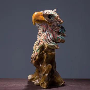 Abstraction Eagle Head Faux Wood Decorative Figurine Resin Painting Arts Crafts Animal Sculptures Living Room Decoration R193
Abstraction Eagle Head Faux Wood Decorative Figurine Resin Painting Arts Crafts Animal Sculptures Living Room Decoration R193