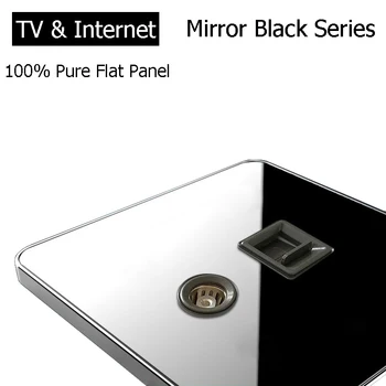 Coswall Brand RJ45 Internet Socket Luxury Wall Network Outlet With TV Jack Acrylic Crystal Mirror Panel
Coswall Brand RJ45 Internet Socket Luxury Wall Network Outlet With TV Jack Acrylic Crystal Mirror Panel