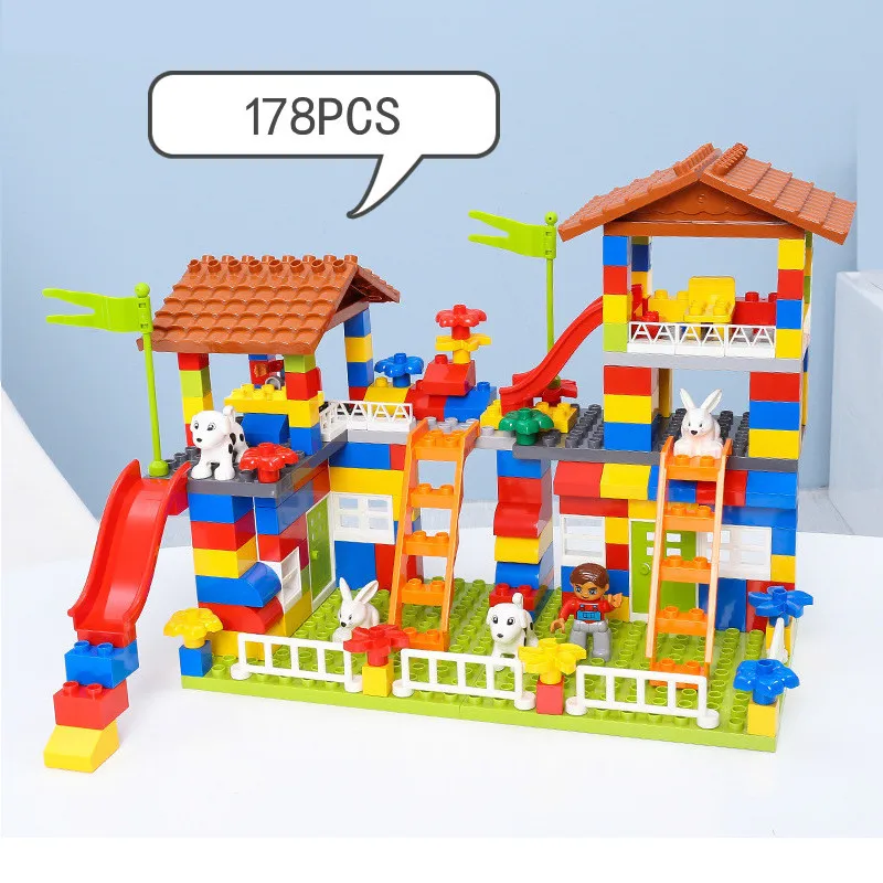 City Slide House Childrens Large Building Blocks Lego Duplo Compatible