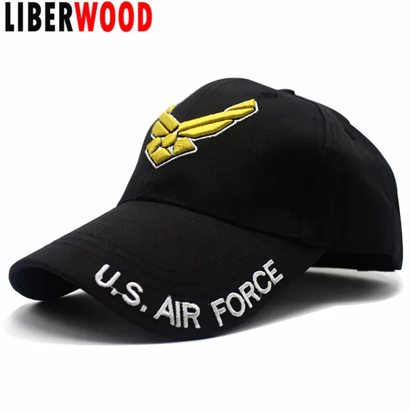 LIBERWOOD U.S. Air Force cap USAF Hat Tactical 3D gold Embroidered Hat baseball Cap Adjustable Men Ball caps Free Shipping
LIBERWOOD U.S. Air Force cap USAF Hat Tactical 3D gold Embroidered Hat baseball Cap Adjustable Men Ball caps Free Shipping