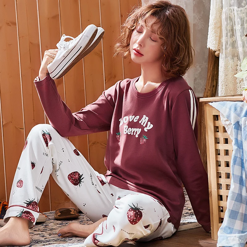 Woman Pajamas Sets Autumn Long Sleeve Thin Pyjamas girls Home Clothing Women Cartoon Print Cute Loose Christmas Sleepwear
Woman Pajamas Sets Autumn Long Sleeve Thin Pyjamas girls Home Clothing Women Cartoon Print Cute Loose Christmas Sleepwear