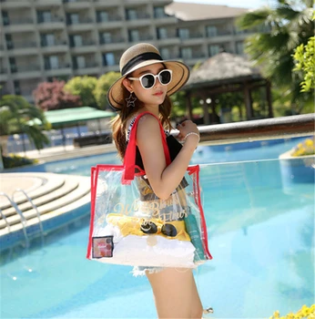 Women Transparent Jelly Bag Beach Pool Clear Handbag Purse Clutch PVC Tote Letter Print Mesh Fashion Shoulder Bag
Women Transparent Jelly Bag Beach Pool Clear Handbag Purse Clutch PVC Tote Letter Print Mesh Fashion Shoulder Bag