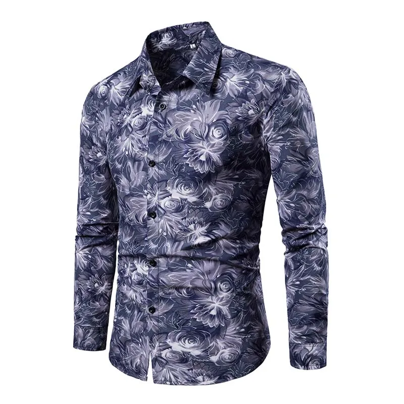 Single Breasted Men Shirt Floral Print Long Sleeve Shirt Men 2019 Spring Autumn New Mens Shirts Casual Slim Fit Dress Shirt 4XL
Single Breasted Men Shirt Floral Print Long Sleeve Shirt Men 2019 Spring Autumn New Mens Shirts Casual Slim Fit Dress Shirt 4XL