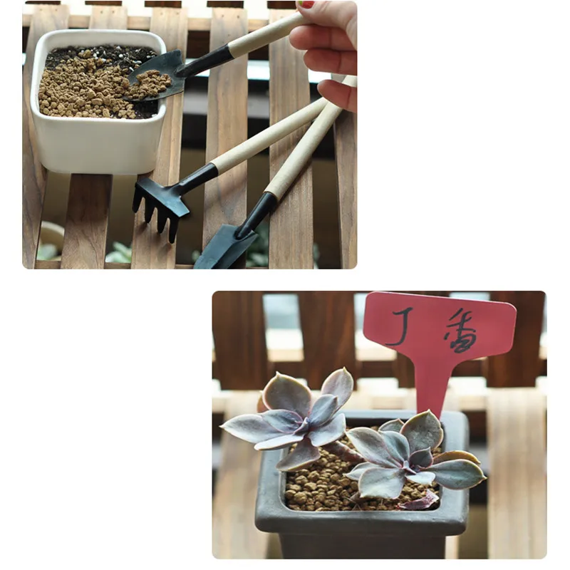 14 Pieces Transplanting Tools Mini Garden Hand Tools Succulent Tools Miniature Planting Gardening Tool Set 5