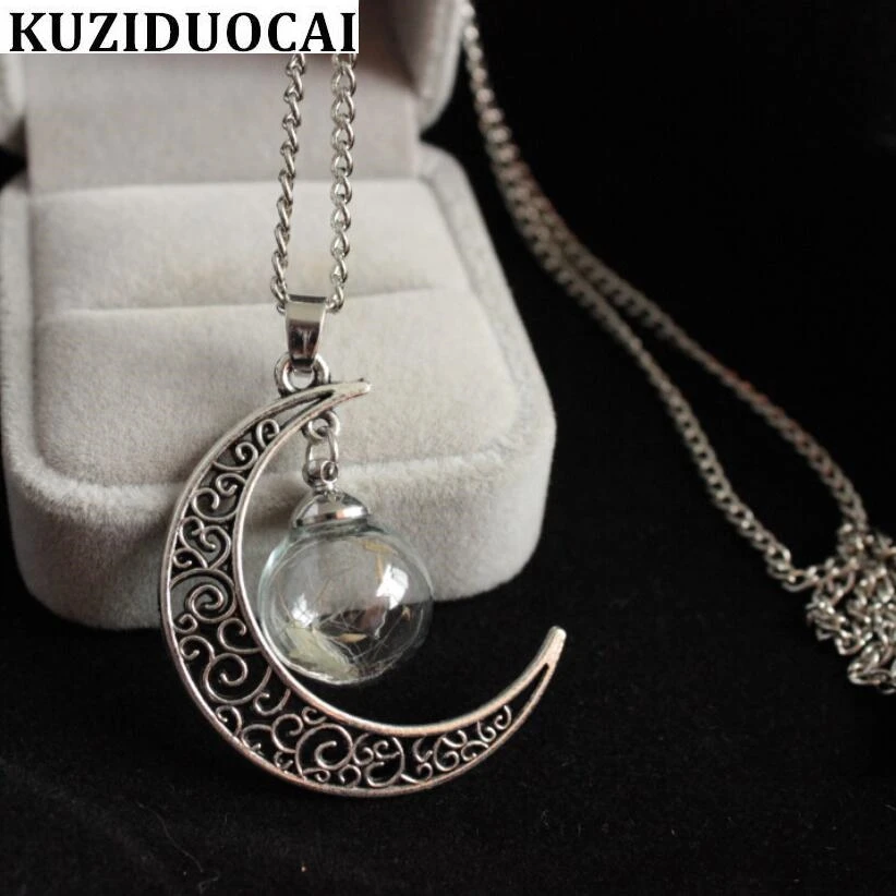 Kuziduocai New Hollow Plated Silver Sailor Moon Glass Ball Dandelion Dried Flower Necklaces & Pendants Fashion Jewelry N-522
Kuziduocai New Hollow Plated Silver Sailor Moon Glass Ball Dandelion Dried Flower Necklaces & Pendants Fashion Jewelry N-522