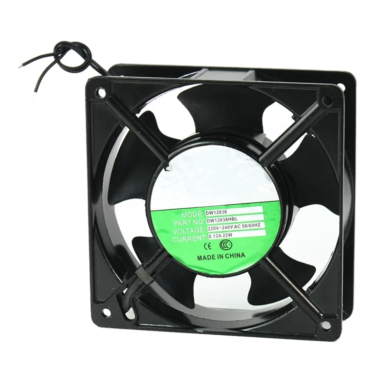 120x120x38mm 5 Blades Metal Frame Axial Flow Cooling Fan AC 220/240V 0.14A 22W | Бытовая техника