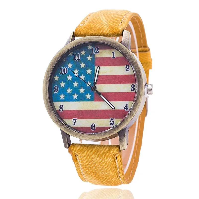 New fashion cowboy Band Watch canvas American flag quartz watch casual for men and women
New fashion cowboy Band Watch canvas American flag quartz watch casual for men and women