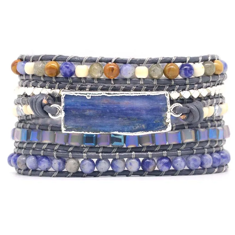 Natural Stone Leather Bracelet Exquisite Mix Stones Women Fashion 5 Layers Wrap Bracelet Boho Chic Bracelet Jewelry Dropshipping
Natural Stone Leather Bracelet Exquisite Mix Stones Women Fashion 5 Layers Wrap Bracelet Boho Chic Bracelet Jewelry Dropshipping