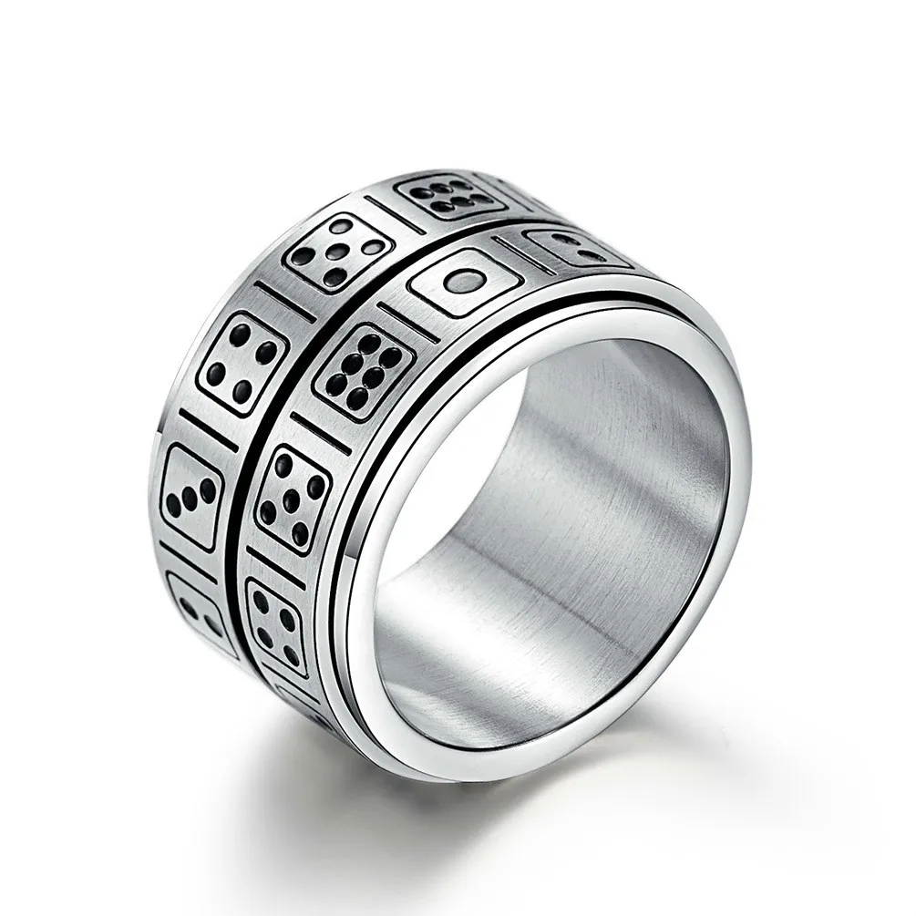 Male Signet Double Layer Dice Can Rotation Party Game Ring Mans Anillos Bague Homme Anel Masculino Joyeria De Acero Inoxidable
Male Signet Double Layer Dice Can Rotation Party Game Ring Mans Anillos Bague Homme Anel Masculino Joyeria De Acero Inoxidable