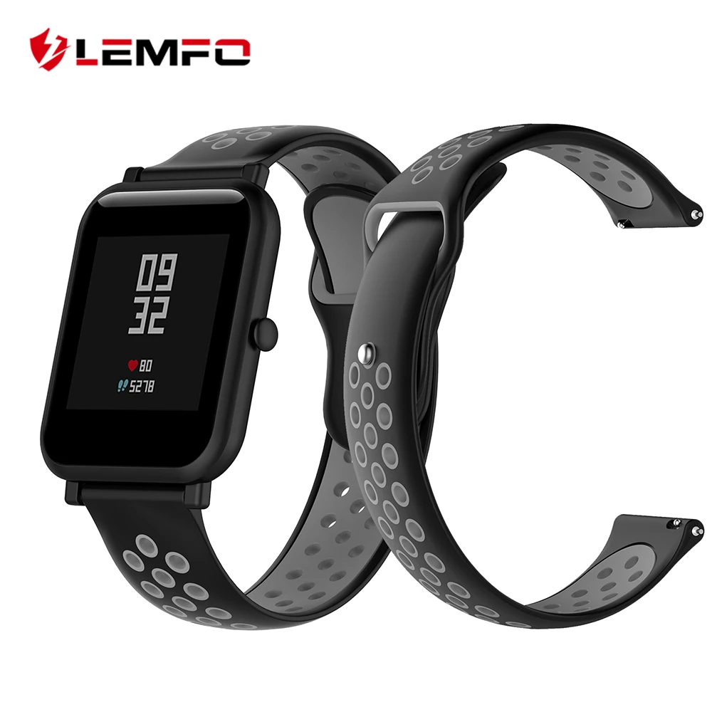 LEMFO Original Smart Watch Band For Xiaomi Amazfit Bip Strap Soft Sport Silicone Replacement Bracelet Huami Mi 20mm Wristband |