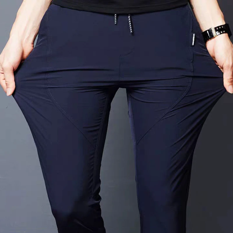 Summer Thin Business Casual Pencil Pants Men Solid color Black Elastic waist Trousers
Summer Thin Business Casual Pencil Pants Men Solid color Black Elastic waist Trousers