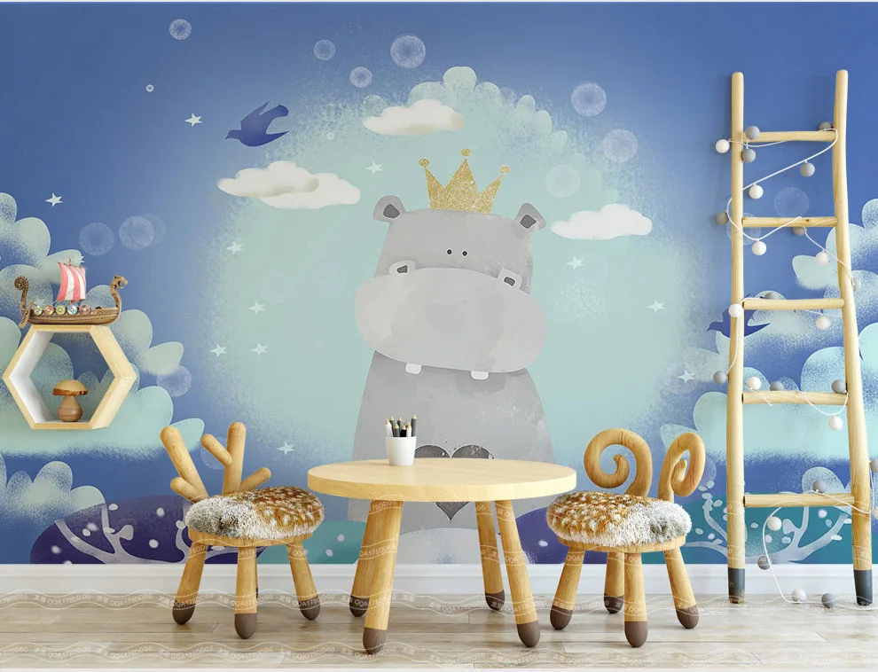 Bacaz Hand-paint Hippo 3d Cartoon Wallpaper Mural 3D Photo Mural Wall paper 3d Cartoon Wall Stickers for Kids Room Home
Bacaz Hand-paint Hippo 3d Cartoon Wallpaper Mural 3D Photo Mural Wall paper 3d Cartoon Wall Stickers for Kids Room Home