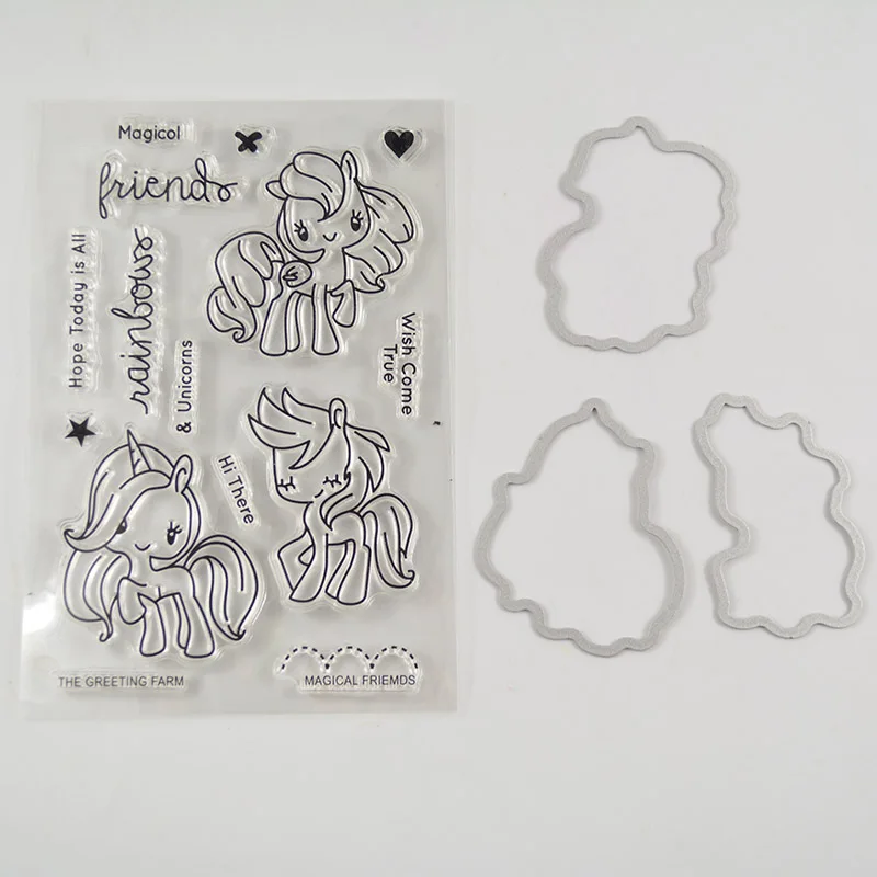 Little pony Transparent clear stamp/Matched Metal Cutting Die Stencil for DIY Scrapbooking Decorative Embossing card making
Little pony Transparent clear stamp/Matched Metal Cutting Die Stencil for DIY Scrapbooking Decorative Embossing card making