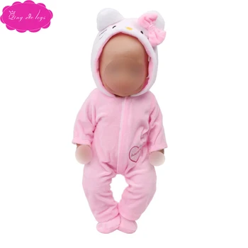 43 cm baby dolls Clothes Pink flannel lovely cat jumpsuit Dress accessories fit 18 inch Girl doll zf20
43 cm baby dolls Clothes Pink flannel lovely cat jumpsuit Dress accessories fit 18 inch Girl doll zf20