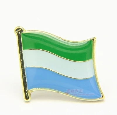 Национальный флаг металлический отворот Штифт флага штифты для sierra leone|Булавки и