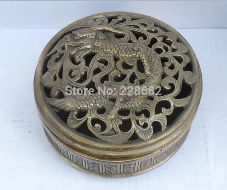 Collect Chinese Old Copper Carved Openwork Incense Burner Dragon Lid ,chinese Censer 0012
Collect Chinese Old Copper Carved Openwork Incense Burner Dragon Lid ,chinese Censer 0012