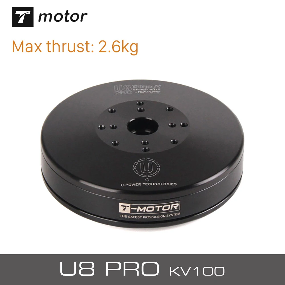 T-Motor U8 Pro 100KV Tiger Brushless Motor 6-12S for RC Multicopter Octocopter Hexacopter Helicopter Multiroter Drones
T-Motor U8 Pro 100KV Tiger Brushless Motor 6-12S for RC Multicopter Octocopter Hexacopter Helicopter Multiroter Drones
