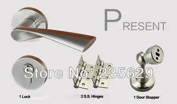 Free Shipping 1 set brushed Stainless Steel Lock , 2 PCS Stainless Steel Hinges , 1 set Door Stopper
Free Shipping 1 set brushed Stainless Steel Lock , 2 PCS Stainless Steel Hinges , 1 set Door Stopper