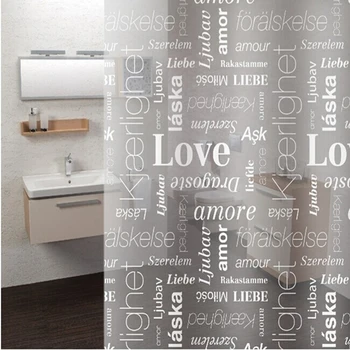 LOVE Printed Bathroom Curtain Transparent Shower Curtain Thickening PEVA Fabric Bath Curtain Shower Room Hanging Screen 180*180
LOVE Printed Bathroom Curtain Transparent Shower Curtain Thickening PEVA Fabric Bath Curtain Shower Room Hanging Screen 180*180