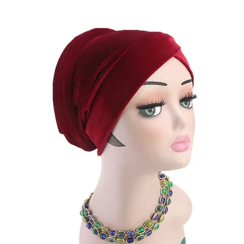 Women Velvet Muslim Turban Autumn Pure Color Headdress Head Wrap Cap Headscarf Ladies' Cap Women's Bandanas Hair Accessories
Women Velvet Muslim Turban Autumn Pure Color Headdress Head Wrap Cap Headscarf Ladies' Cap Women's Bandanas Hair Accessories