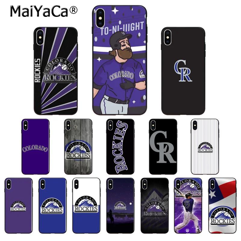 MaiYaCa Colorado Rockies Silicone TPU Soft black Phone Case for iPhone 8 7 6 6S Plus 5 5S SE XR X XS MAX Coque Shell
MaiYaCa Colorado Rockies Silicone TPU Soft black Phone Case for iPhone 8 7 6 6S Plus 5 5S SE XR X XS MAX Coque Shell