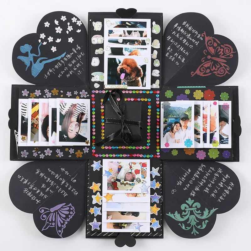 Explosion Box Scrapbook DIY Photo Album with 12 Funny Cards for Birthday Anniversary Valentine Wedding Gift Box Free shipping
Explosion Box Scrapbook DIY Photo Album with 12 Funny Cards for Birthday Anniversary Valentine Wedding Gift Box Free shipping