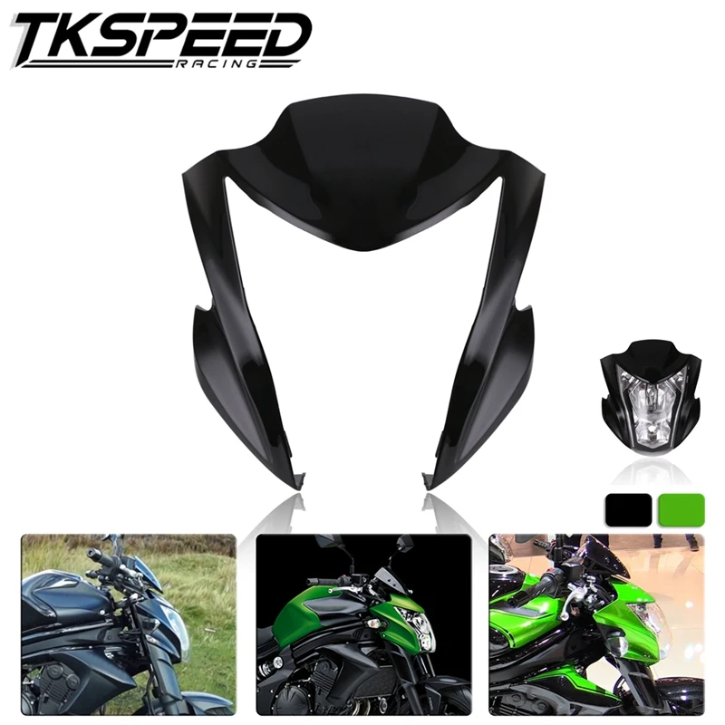Green Black Motorcycle Front Headlight Upper Fairing Cowl Nose Fit For Kawasaki ER6N 2012-2016 ER-6N 13 14 15
Green Black Motorcycle Front Headlight Upper Fairing Cowl Nose Fit For Kawasaki ER6N 2012-2016 ER-6N 13 14 15