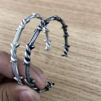 Men Bangle Open Cuff Twist Thorns Wire Pulsera Titanium Steel Geometric Bracelet Bangles 16-20cm Barbed Jewelry
Men Bangle Open Cuff Twist Thorns Wire Pulsera Titanium Steel Geometric Bracelet Bangles 16-20cm Barbed Jewelry