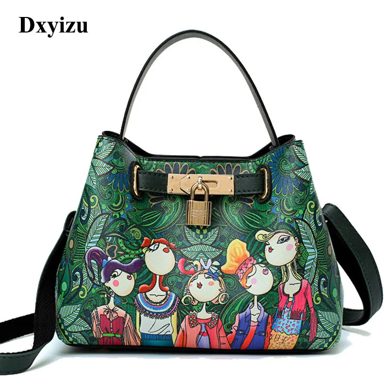 New 2019 Luxury New Fashion Leather Printing Handbags Lock Messenger Bags Designer Ladies Green Bucket Shoulder Bag Ladies Sac
New 2019 Luxury New Fashion Leather Printing Handbags Lock Messenger Bags Designer Ladies Green Bucket Shoulder Bag Ladies Sac