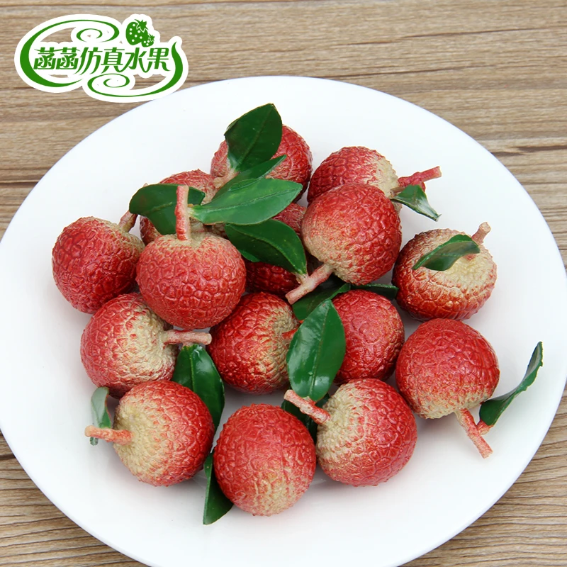 Lychee pvc plastic fake fruit lychee model photography props bowyer props
