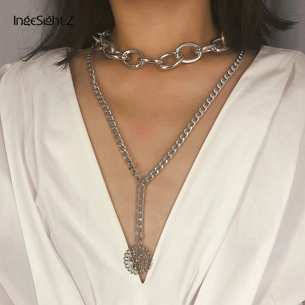 IngeSight.Z Trendy Aluminium Choker Necklace Collar Statement Hollow Out Round Pendant Long Chain Necklace for Women Jewelry
IngeSight.Z Trendy Aluminium Choker Necklace Collar Statement Hollow Out Round Pendant Long Chain Necklace for Women Jewelry