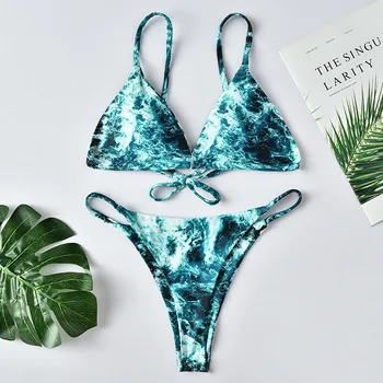 Women Bra Set Swimwear Blue Mini Bathing Suit Sea Print Micro Thong Bikinis Sexy Backless Triangle Brazilian Swimsuit A4 10215
Women Bra Set Swimwear Blue Mini Bathing Suit Sea Print Micro Thong Bikinis Sexy Backless Triangle Brazilian Swimsuit A4 10215