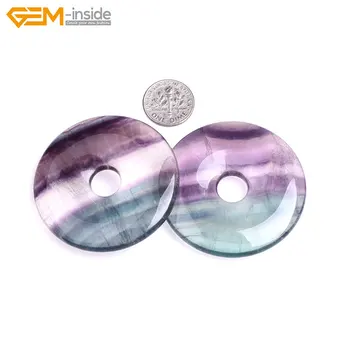 Gem-inside Natural Multicolor Rainbow Fluorite Ring Circle Donuts Stone 1 piece Pendant Beads for Jewelry Making DIY Jewellery
Gem-inside Natural Multicolor Rainbow Fluorite Ring Circle Donuts Stone 1 piece Pendant Beads for Jewelry Making DIY Jewellery