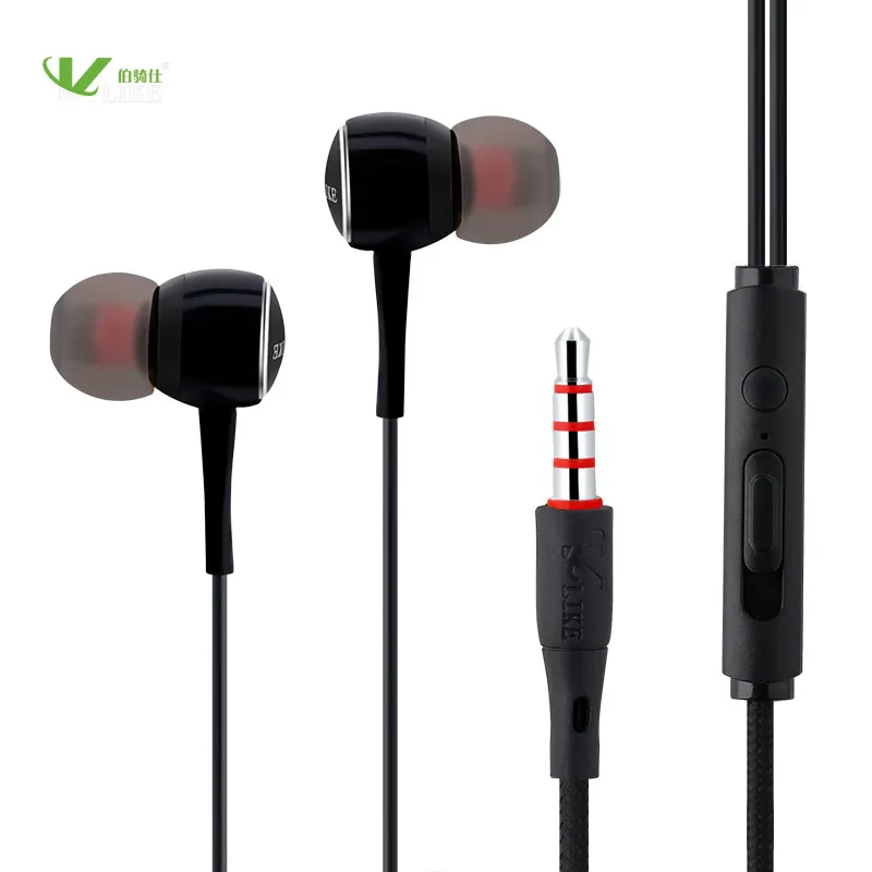 3.5mm Connector Music Wired Earphone Noise Canceling Headphone Sport Headset Earbuds With Microphone For Iphone Samsung Xiaomi |