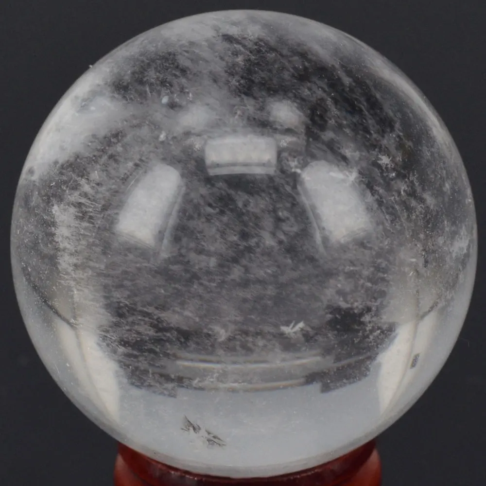 

Natural Stone (2") Clear Quartz Crystal Sphere Globe Ball Chakra Crystal Reiki Healing Carved Decorative Crafts Minerals