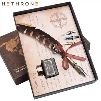 Hethrone high quality ink Calligrap Fountain Pen Vintage feather magic gift Dip Water pen for english Writing metal FountainPen
Hethrone high quality ink Calligrap Fountain Pen Vintage feather magic gift Dip Water pen for english Writing metal FountainPen