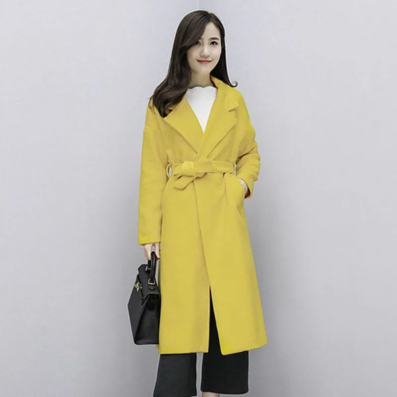 Casual Women Long Cashmer Coat Fashion Women's Woolen Jacket Yellow Solid Double Breasted Coat and Jacket
Casual Women Long Cashmer Coat Fashion Women's Woolen Jacket Yellow Solid Double Breasted Coat and Jacket