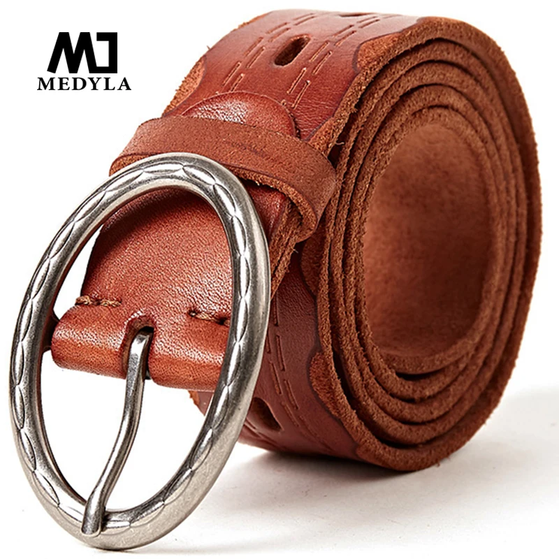 MEDYLA retro men natural leather belt high quality original leather oval pin buckle belt for men jeans casual pants accessories
MEDYLA retro men natural leather belt high quality original leather oval pin buckle belt for men jeans casual pants accessories