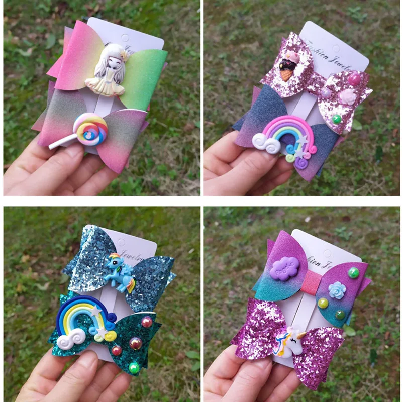 6set/lot Mermaid Hair Bows Set Glitter Hair Clip Cartoon Rainbow Unicorns Hairbows Princess Hairgrips Hair Accessories for Girls
6set/lot Mermaid Hair Bows Set Glitter Hair Clip Cartoon Rainbow Unicorns Hairbows Princess Hairgrips Hair Accessories for Girls