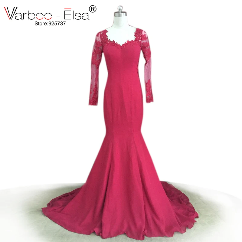 VARBOO_ELSA Elegant Sheer Long Sleeve Prom Dress Mermaid Dark Red Top Satin Floor Length Applique Lace Prom Dress Burgundy Prom
VARBOO_ELSA Elegant Sheer Long Sleeve Prom Dress Mermaid Dark Red Top Satin Floor Length Applique Lace Prom Dress Burgundy Prom