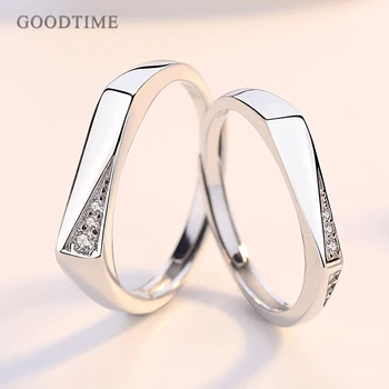Noble Wedding Bridal Ring 100% Real 925 Sterling Silver Rings Couple Jewelry Adjustable Zircon Ring Valentine Gift Engraved
Noble Wedding Bridal Ring 100% Real 925 Sterling Silver Rings Couple Jewelry Adjustable Zircon Ring Valentine Gift Engraved