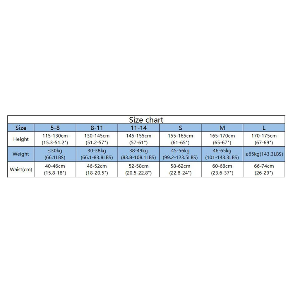 Ice Skate Shoe Size Chart