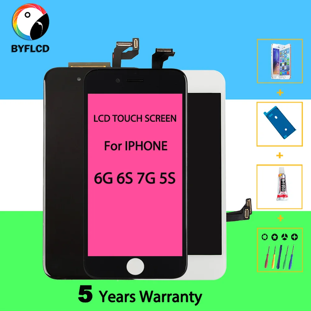 BYF Mobile Phone Grade AAAAA LCD For iPhone 6 Screen 4.7 Inch For iPhone 6 7 5S 6S Display Touch Pantalla Screen for iPhone 6
BYF Mobile Phone Grade AAAAA LCD For iPhone 6 Screen 4.7 Inch For iPhone 6 7 5S 6S Display Touch Pantalla Screen for iPhone 6