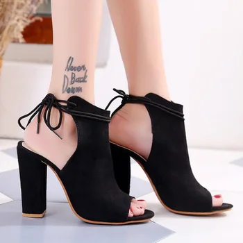 Women's Back Cross Strap High Heel Thick Fish Mouth Sandals Hollow Casual Shoes sandalias mujer 2019 buty damskie ayakkabi
Women's Back Cross Strap High Heel Thick Fish Mouth Sandals Hollow Casual Shoes sandalias mujer 2019 buty damskie ayakkabi