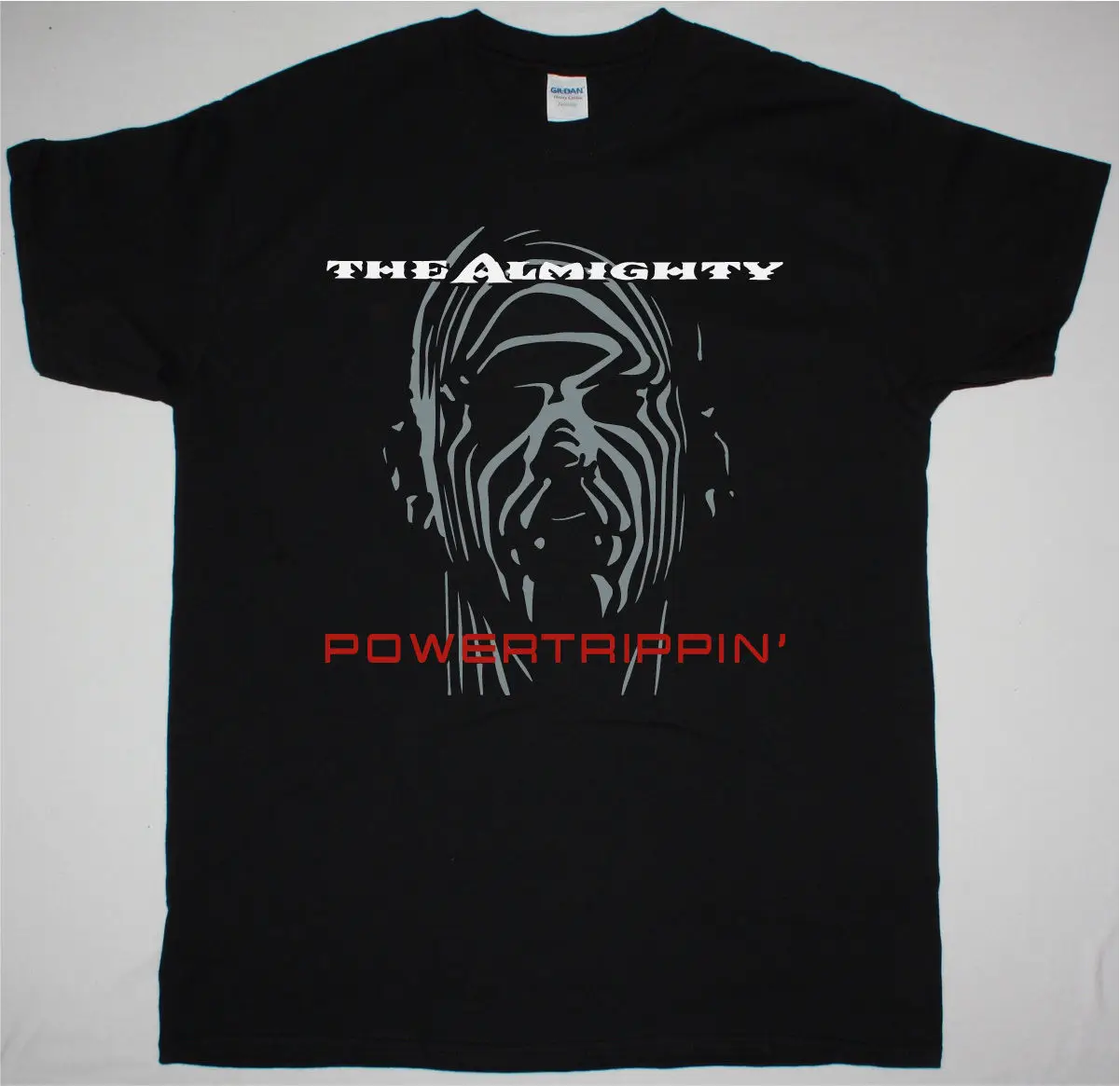 THE ALMIGHTY POWERTRIPPIN'1993 HARD HEAVY METAL RICKY WARWICK NEW BLACK T-SHIRT Mens T Shirt Summer O Neck Cotton
THE ALMIGHTY POWERTRIPPIN'1993 HARD HEAVY METAL RICKY WARWICK NEW BLACK T-SHIRT Mens T Shirt Summer O Neck Cotton