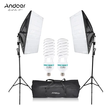 Andoer Photography Studio Cube Umbrella Softbox Light Lighting Tent Kit 2*135W Bulb 2*Tripod Stand 2*Softbox 1*Bag
Andoer Photography Studio Cube Umbrella Softbox Light Lighting Tent Kit 2*135W Bulb 2*Tripod Stand 2*Softbox 1*Bag