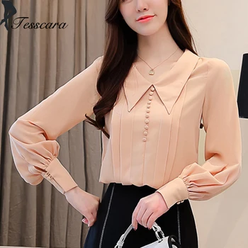 Women Spring Autumn Chiffon Shirt Slim Elegant Top Office Lady Plus Size Sweat Blouses Female Korean Fashion Streetwear Clothing
Women Spring Autumn Chiffon Shirt Slim Elegant Top Office Lady Plus Size Sweat Blouses Female Korean Fashion Streetwear Clothing