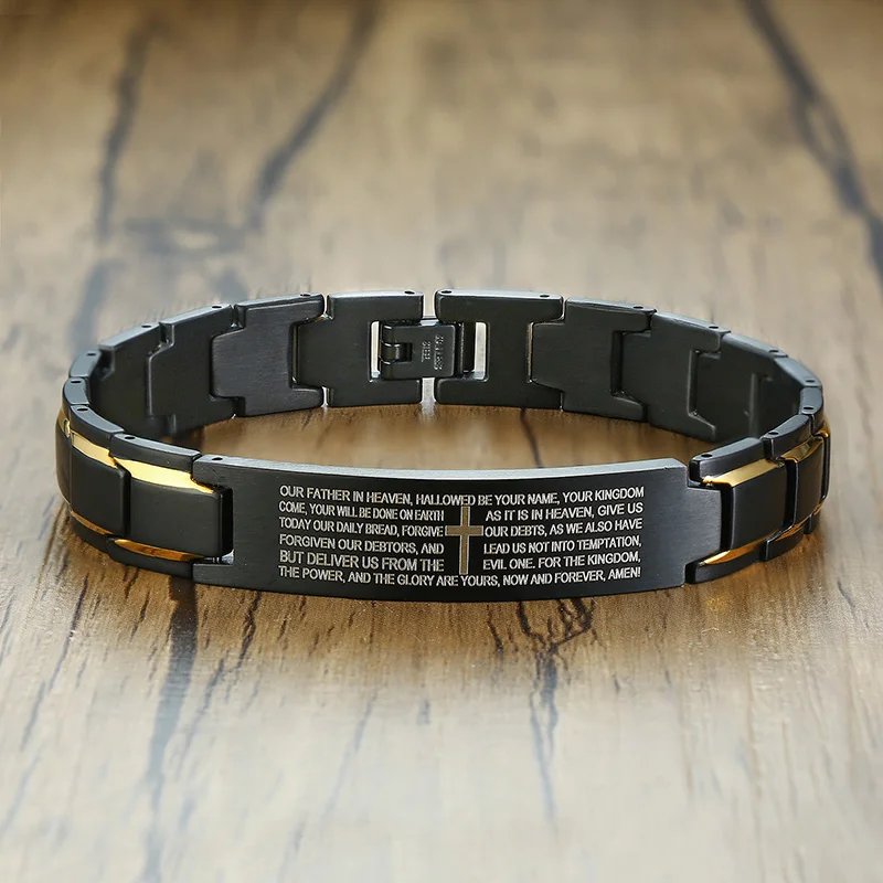 Vnox Stainless Steel Metal Bracelet Men Russian Spanish Korean Language Christian Lord's Prayer
Vnox Stainless Steel Metal Bracelet Men Russian Spanish Korean Language Christian Lord's Prayer